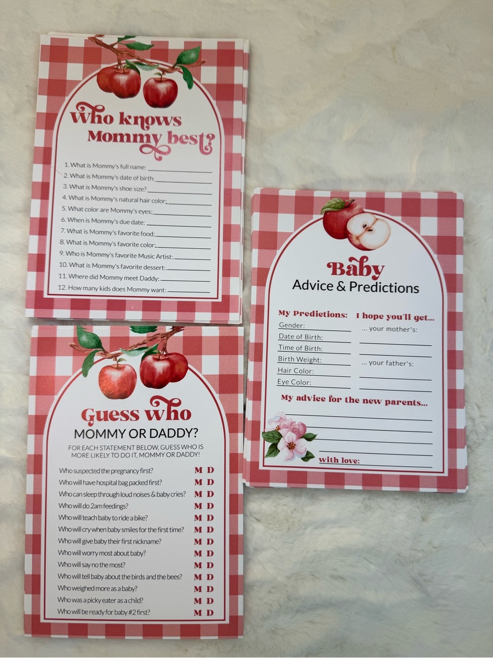 Apple Theme Baby Shower Games